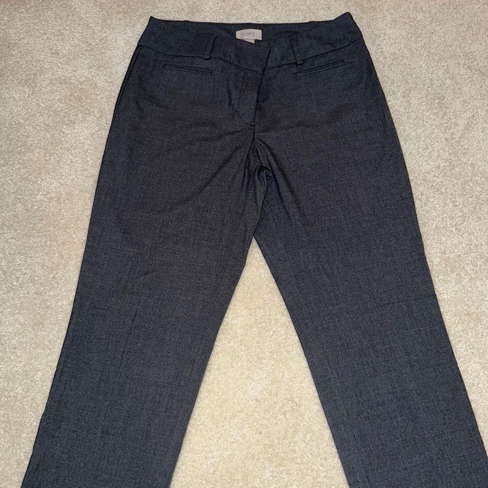 Dark gray dress pants/trousers - straight leg, curvy style